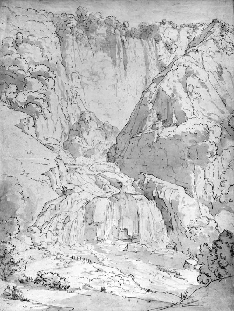 Luigi Basiletti-31-veduta della cascata del Velino presso Terni